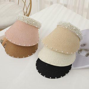 Fashion Summer Women Pearl Headband Hat